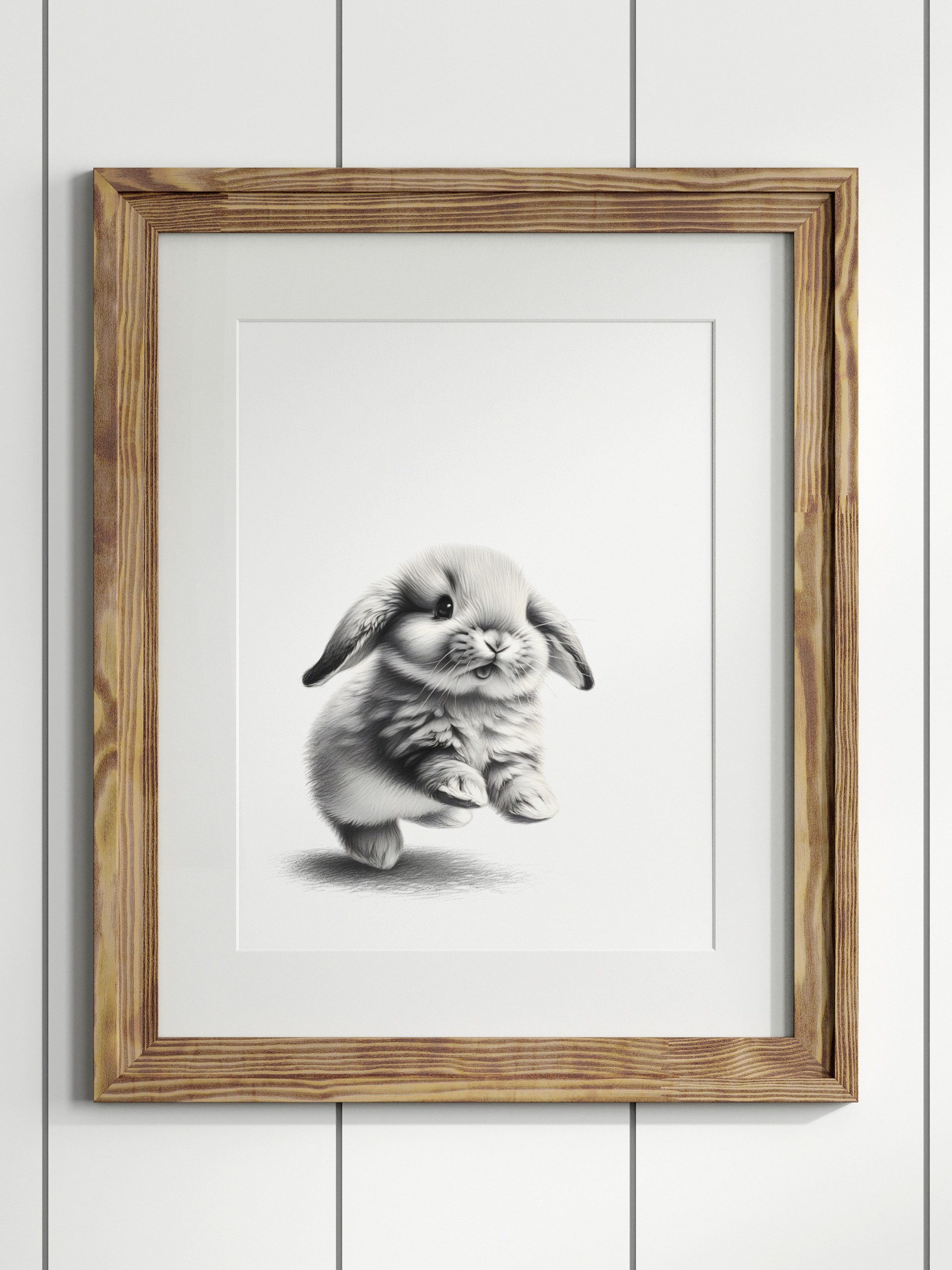 Woodland Lop Eared Bunny Print A203 product image (1)