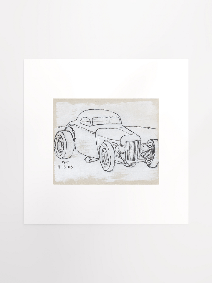White Hotrod #4 Print product image (2)