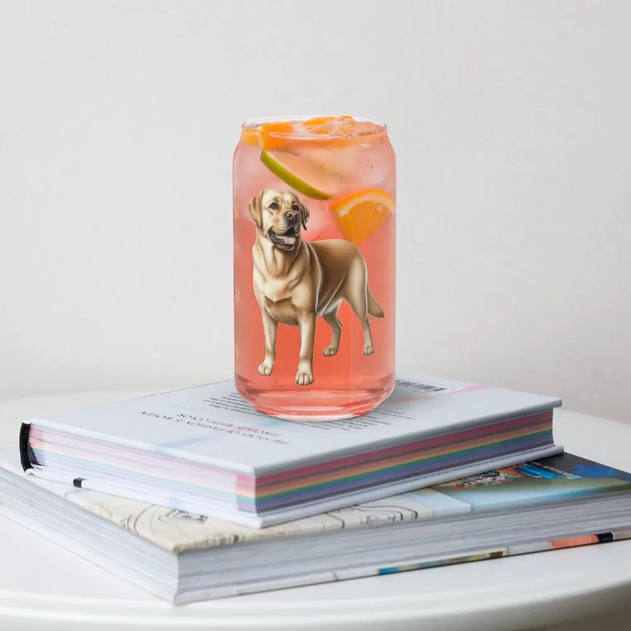 Smiling Labrador Can-Shaped Glass product image (34)