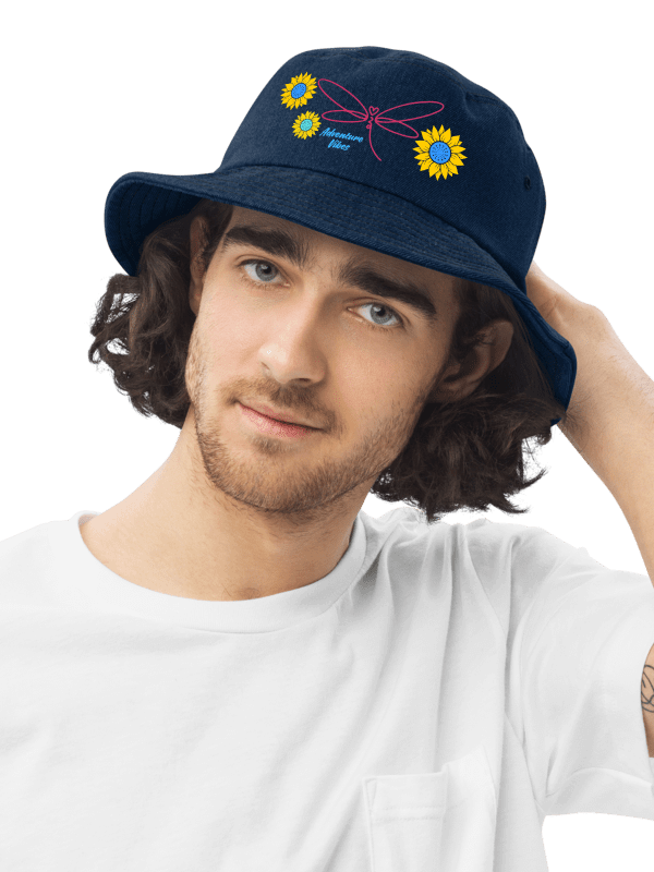 Sunflower Serenade Denim Bucket Hat product image (6)