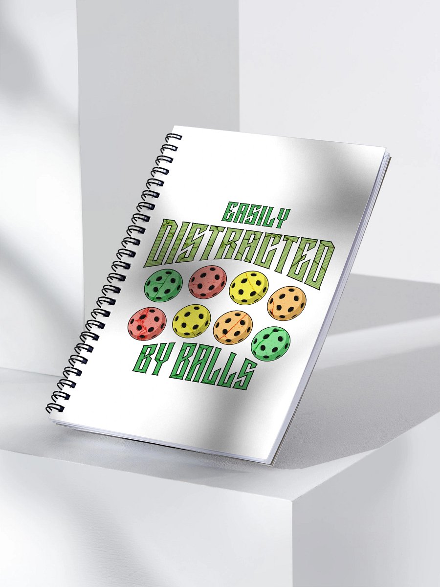 Easily Distracted By Balls Pickleball Spiral Notebook product image (3)