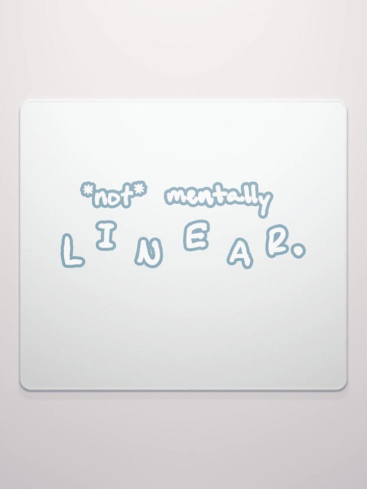 *not* mentally linear (lined design, #709AAF) mouse pad product image (2)
