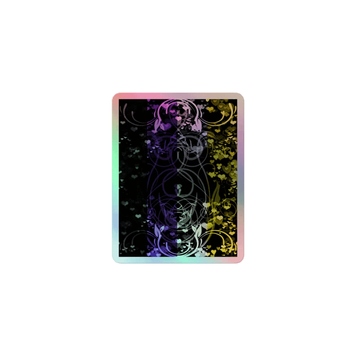 Nonbinary Pride Flag Sticker (Flourish Variation) product image (1)