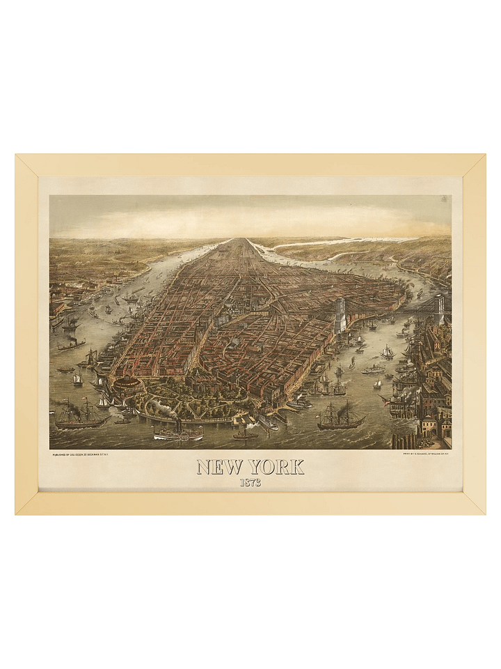 New York City 1873 (Framed Poster Print) product image (1)