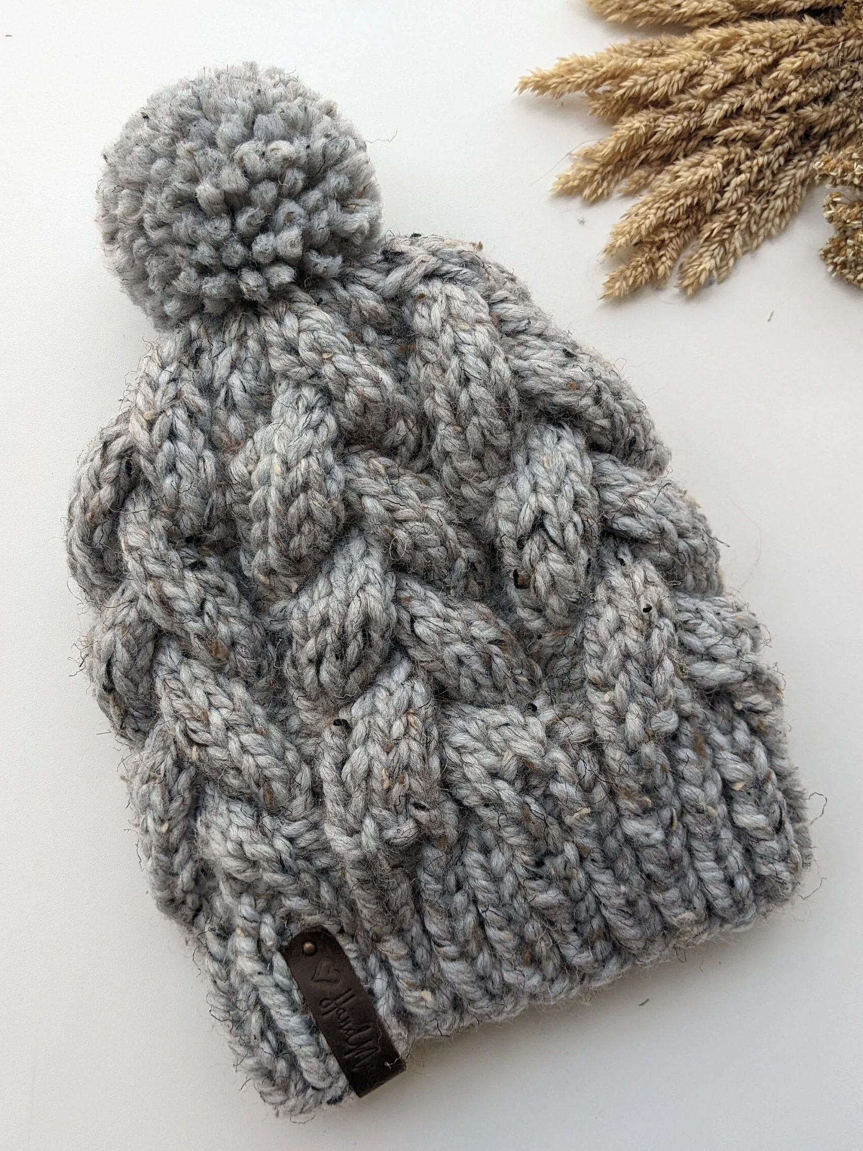 Chunky Cable Beanie Knitting Pattern product image (4)