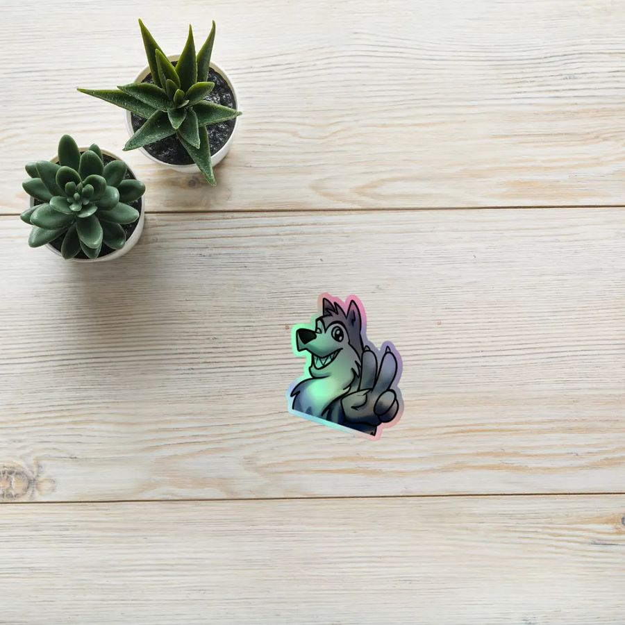 Friendly Wolf Holographic Sticker Sheet product image (10)