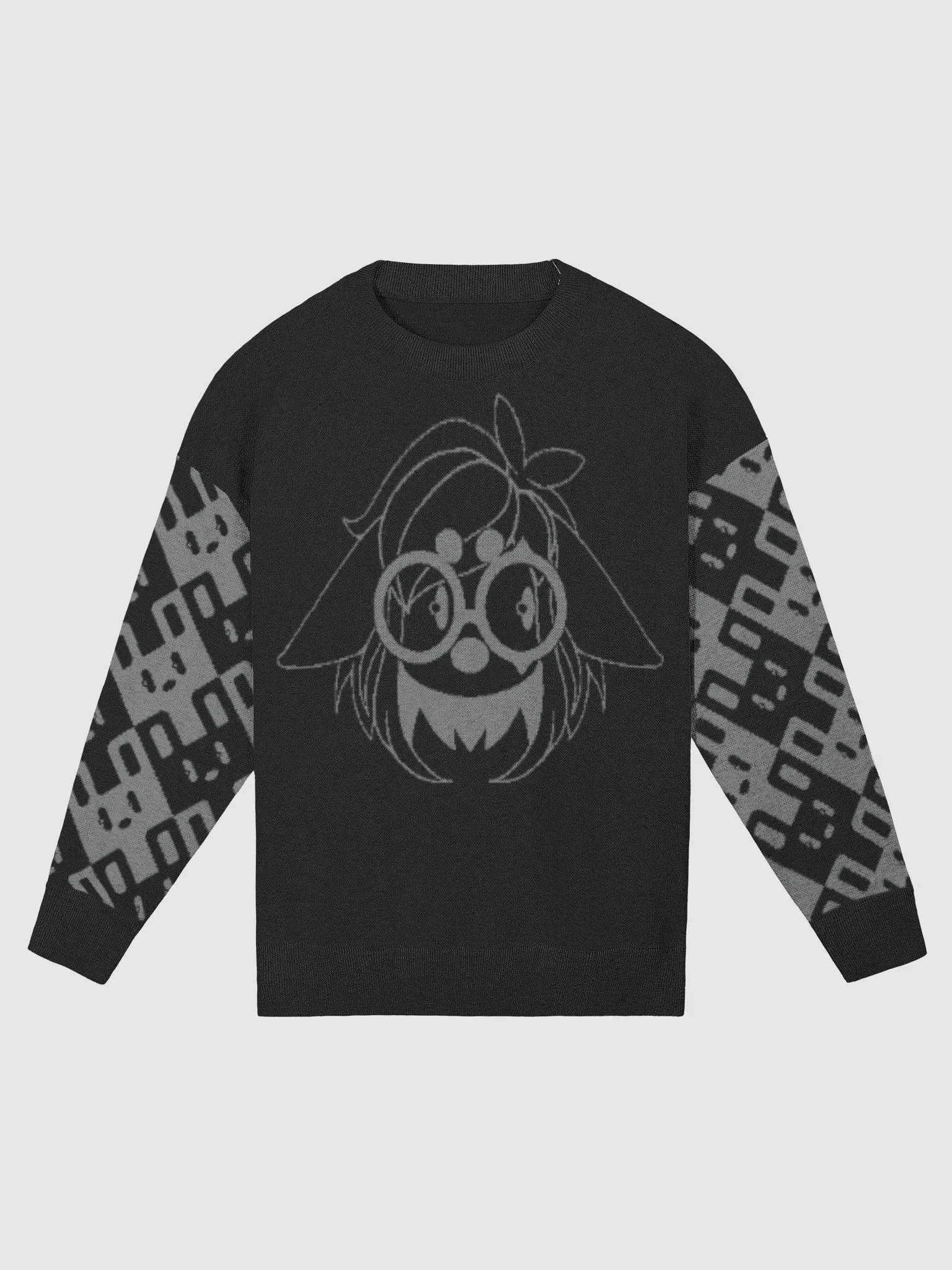 Grey Pattern Sleeve Sweater product image (3)