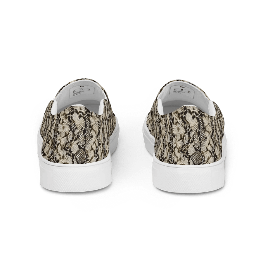 Beige Snake Pattern Woman Canvas Shoes product image (4)