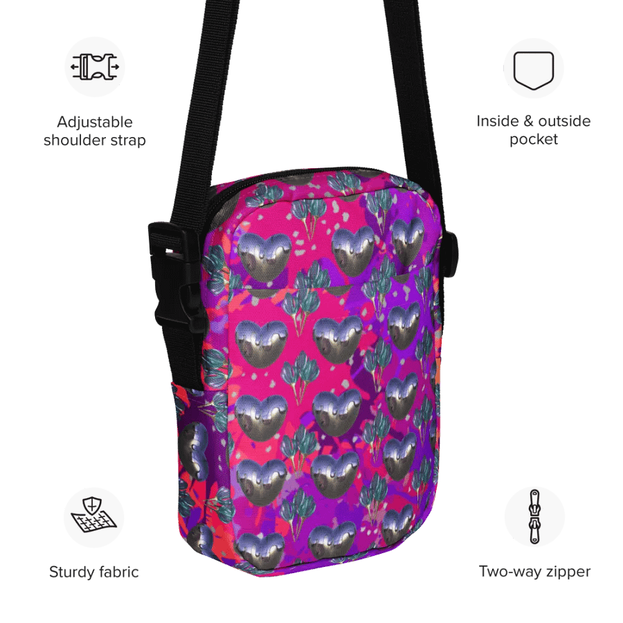 Vibrant Heart Floral Grid Crossbody Bag Genzi Chic for Modern ladies product image (11)
