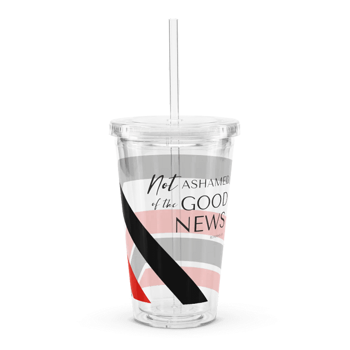 'Not Ashamed of the Good News' Bent Color Lines Tumbler product image (1)