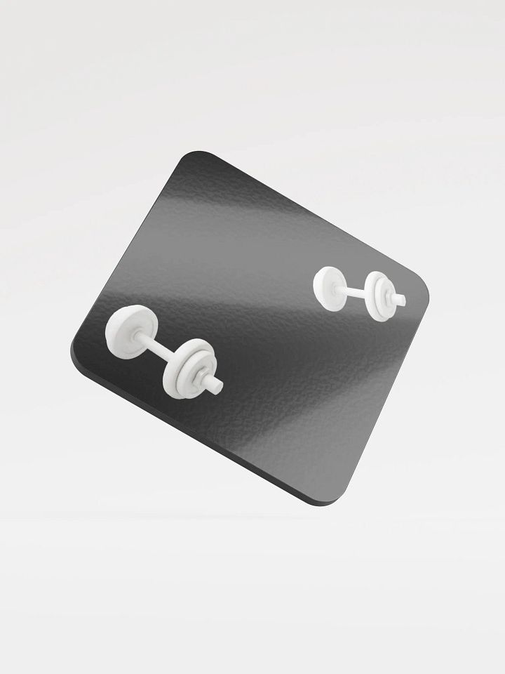 Black White Double Dumbbell Cork Coaster product image (1)