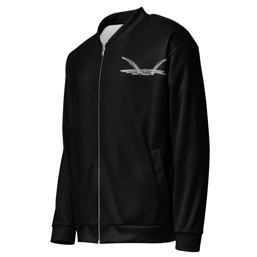 Bomber Jacket - Black - White HApex Gear Black Logo product image (3)