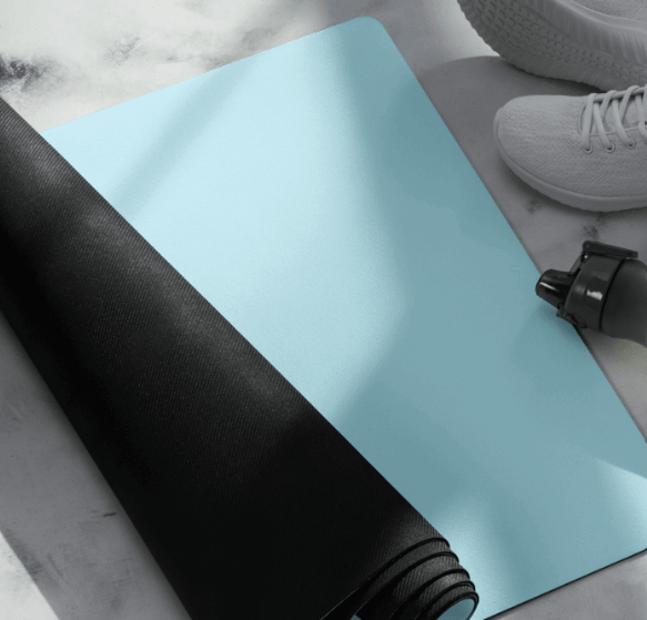 Yoga Mat (aqua blue tones) product image (1)