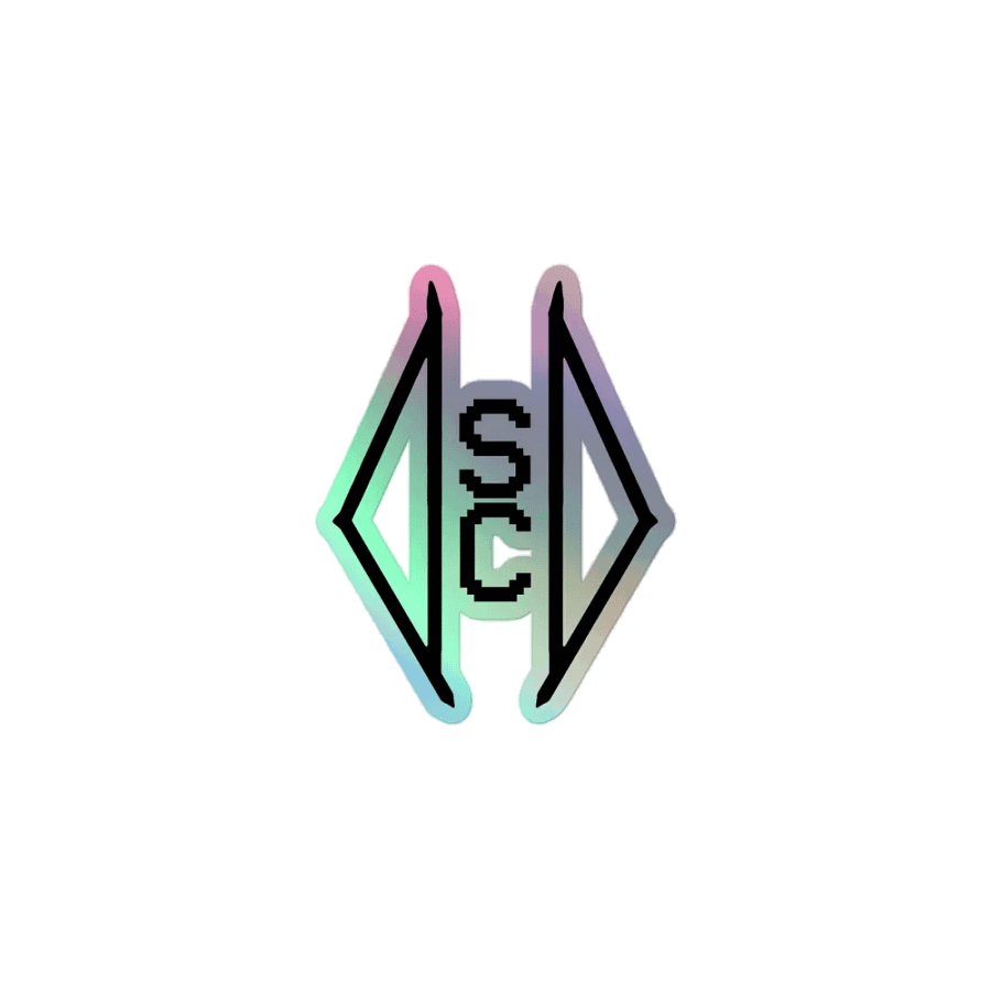SlightlyCubic Black Logo Holographic Sticker product image (1)