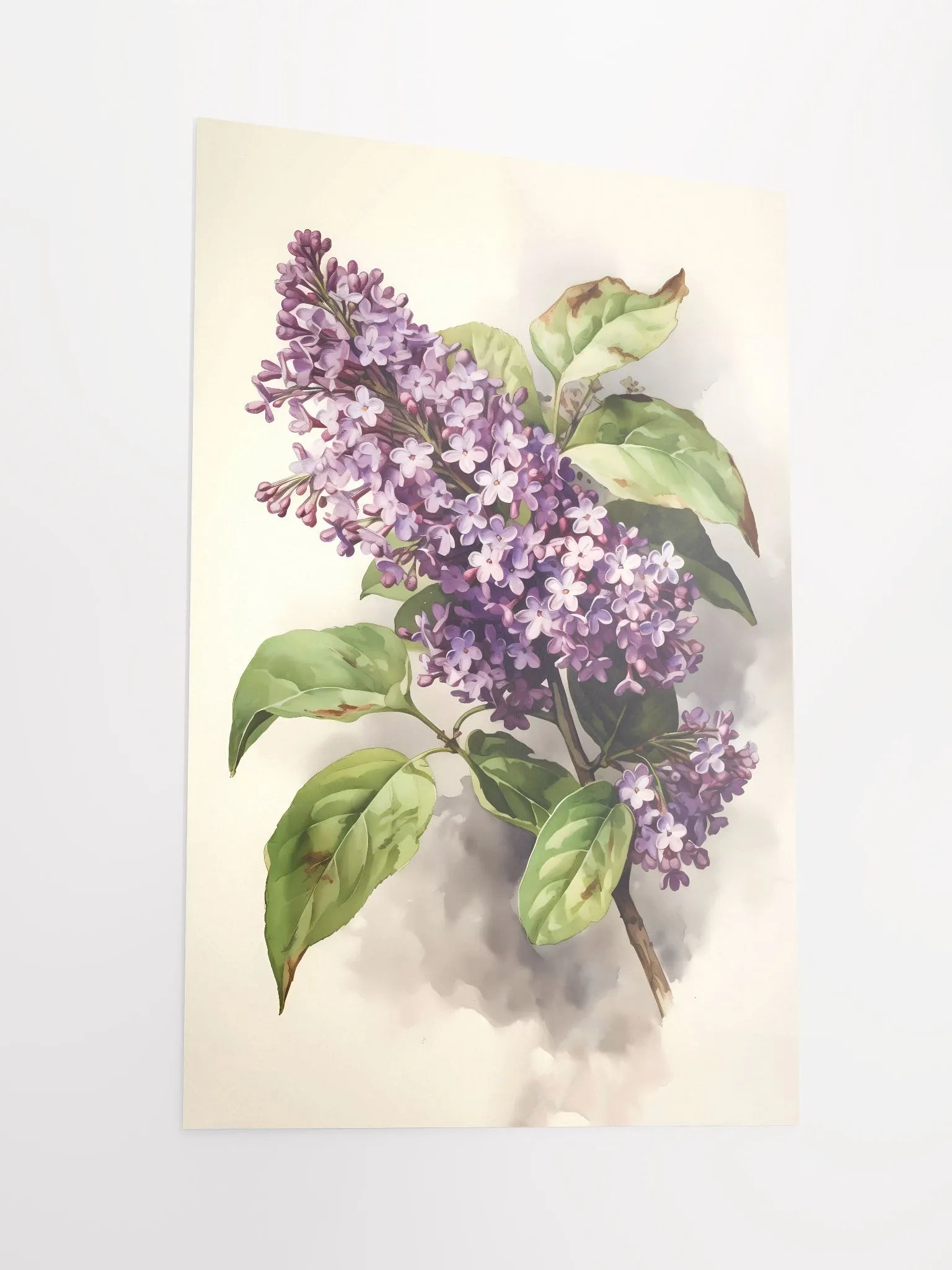 Springtime Lilac Bloom Poster: Classic Botanical Art for Nature-Inspired Decor Matte Poster product image (4)