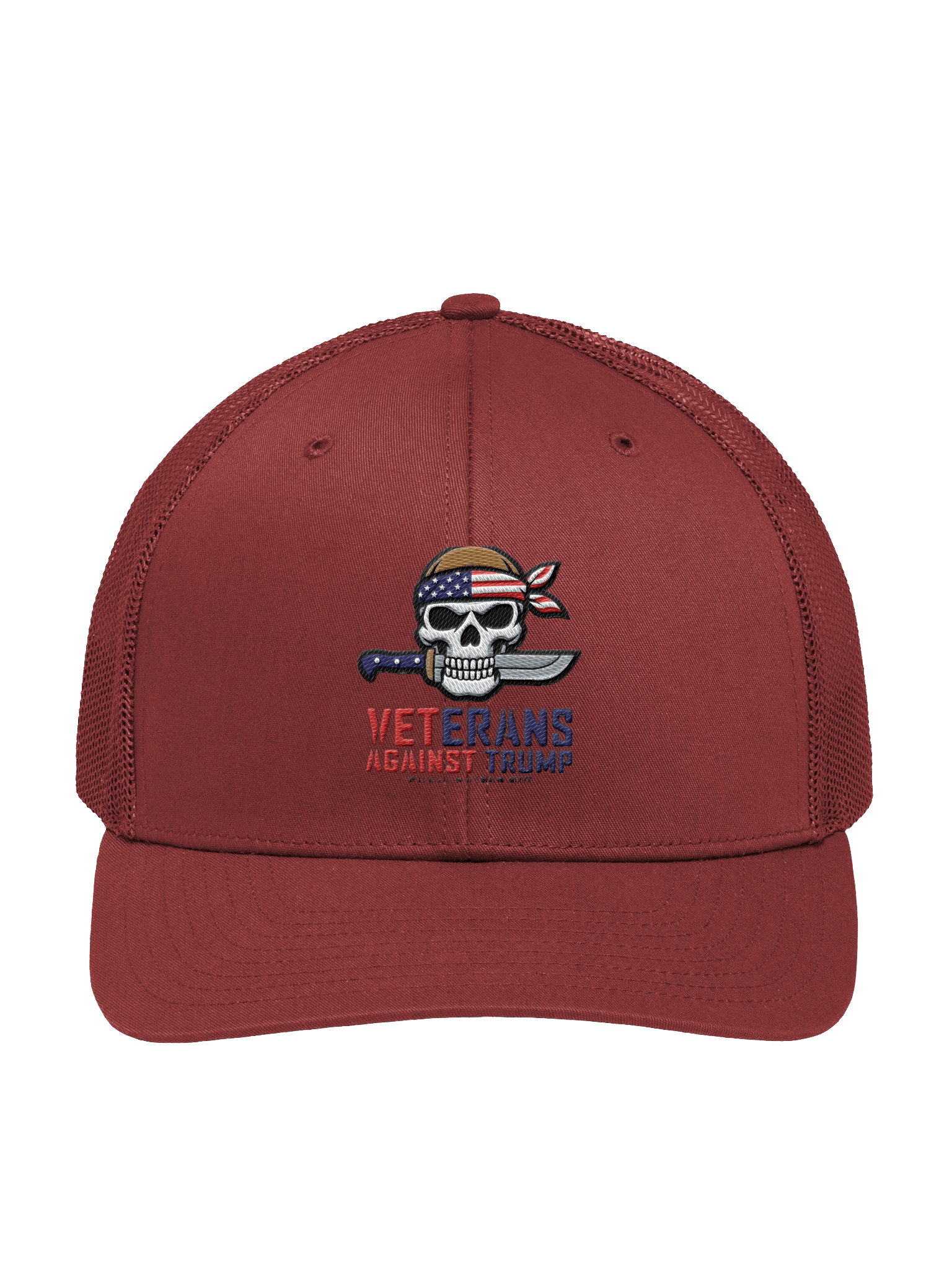 Veterans Against Trump Skull Trucker Hat product image (4)