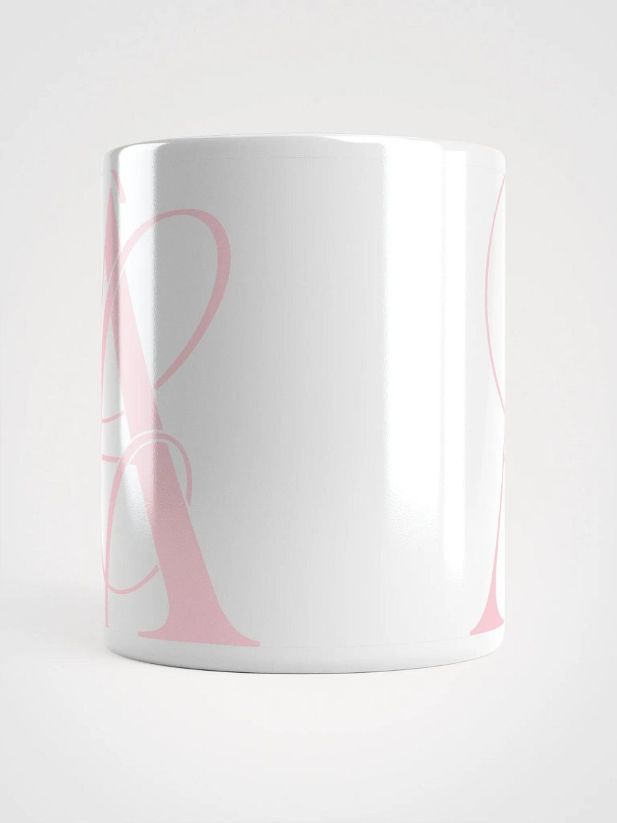 Elegant A Calligraphy White Glossy Mug (Pink) product image (5)