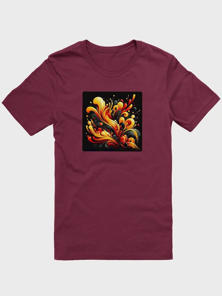 Swirling Flame Unisex T-Shirt | AI Design abstract fluid product image (2)