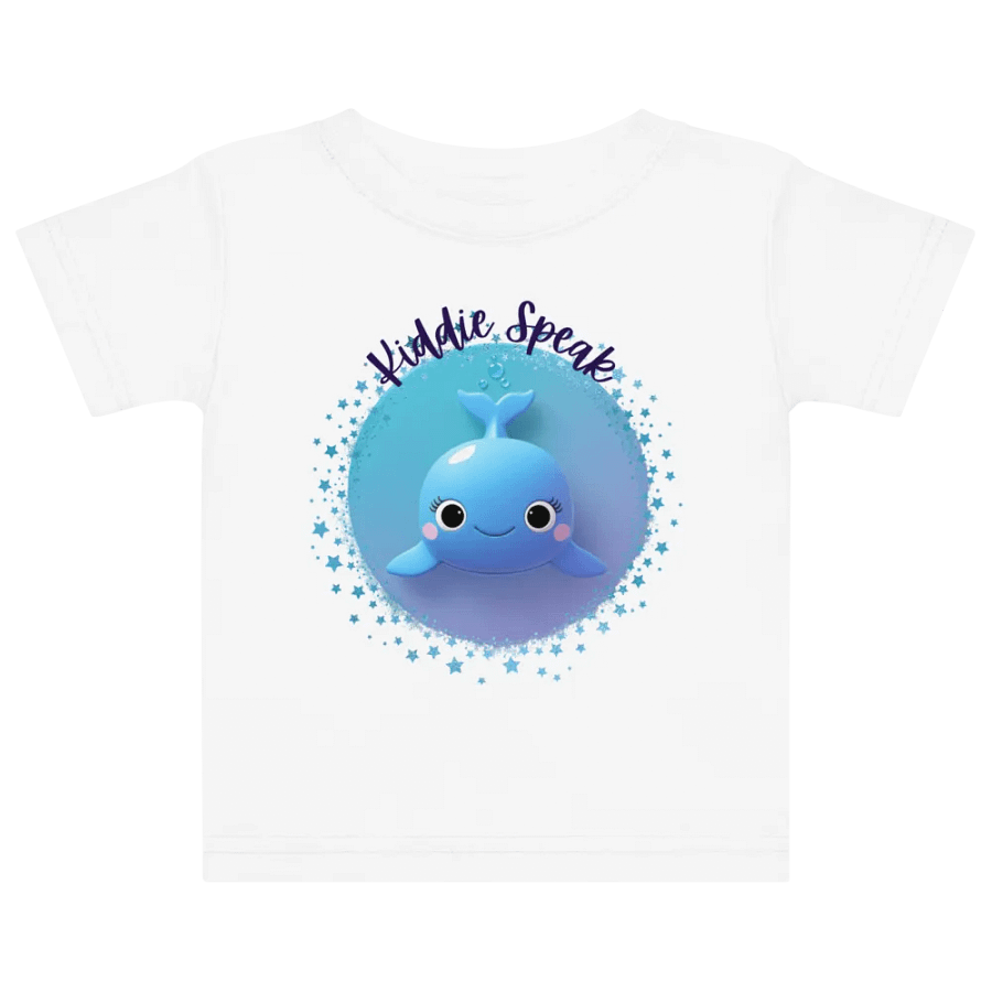 Smiling Blue Whale Baby Jersey T-Shirt product image (1)