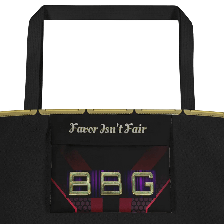 Purple/Black Geometric with Diamonds BBG Tote Bag with Pocket product image (4)