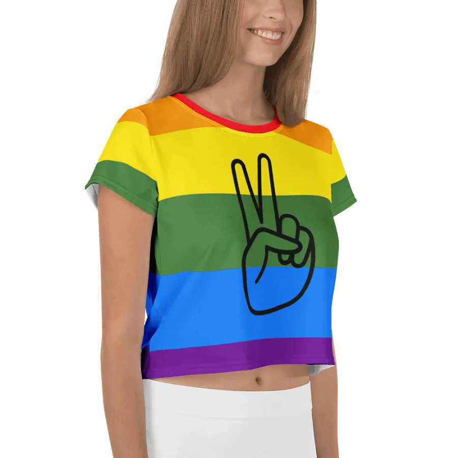 Peace Sign Rainbow Crop Tee product image (4)