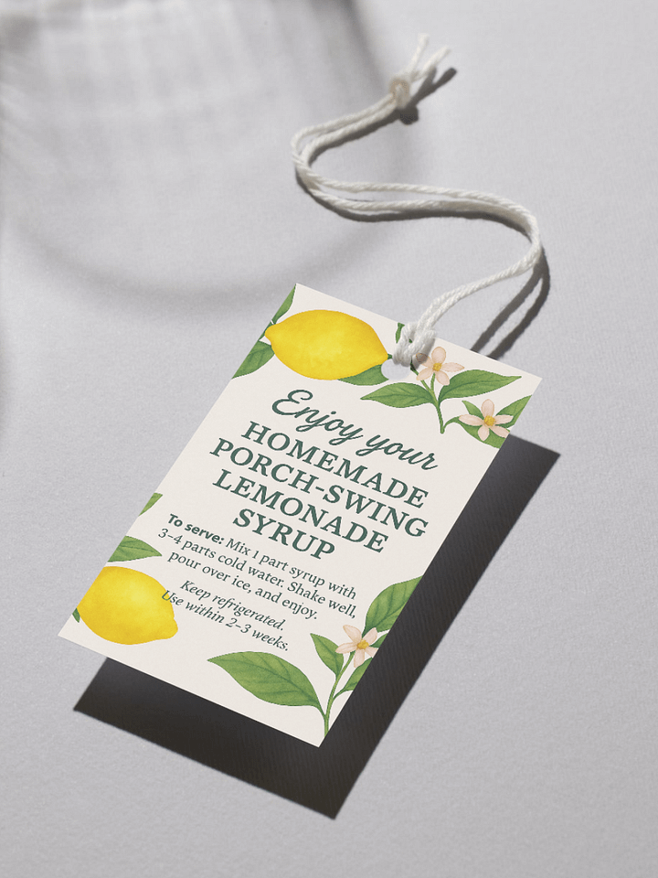 Free Printable Porch-Swing Lemonade Syrup Gift Tags product image (2)