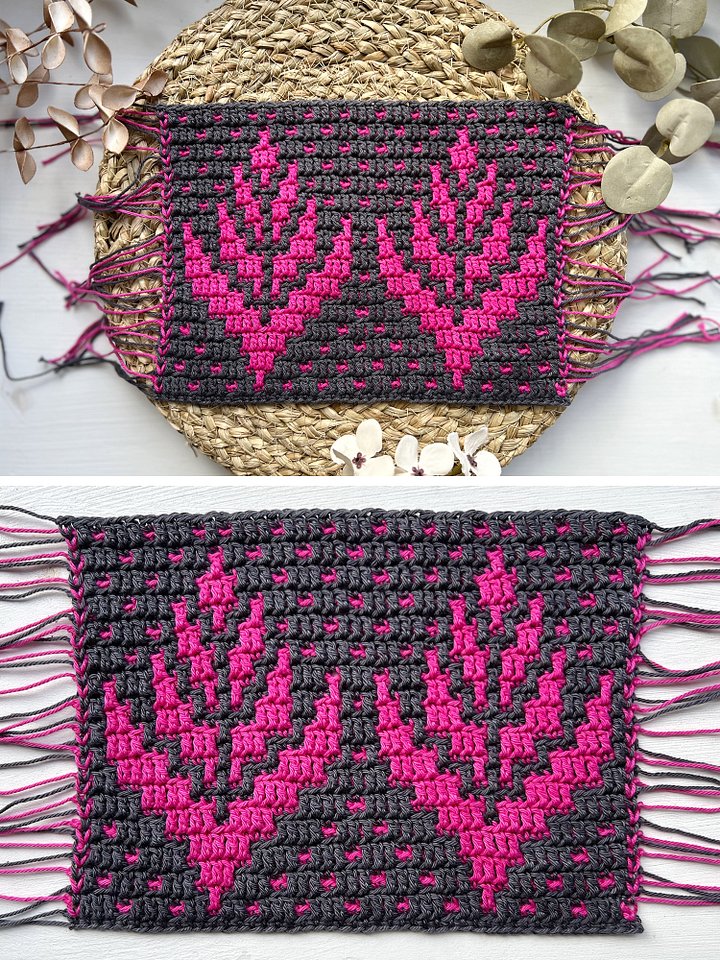 Crochet Pattern: Mosaic Overlay Design "The Blooming Lotus", PDF Digital Download product image (2)