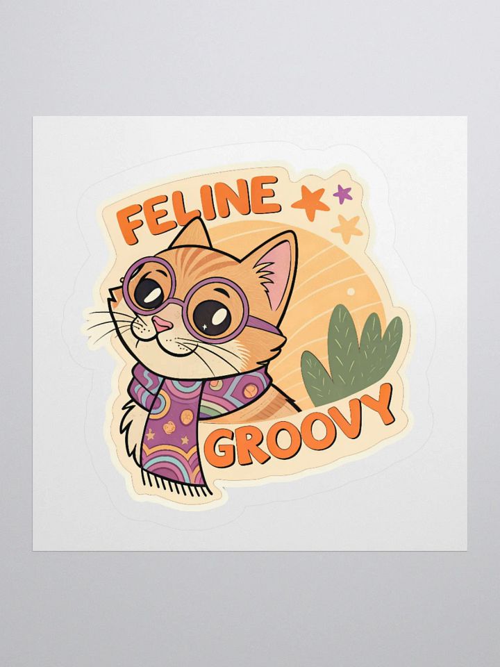 Feline Groovy Kiss Cut Sticker product image (3)