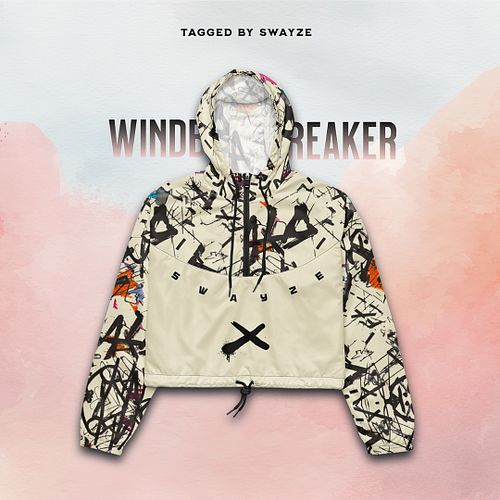 ✨ Urban style meets bold vibes with the Urban Tagged By Swayze Crop Hoodie Windbreaker! 🎨🔥 Featuring a unique graffiti design...