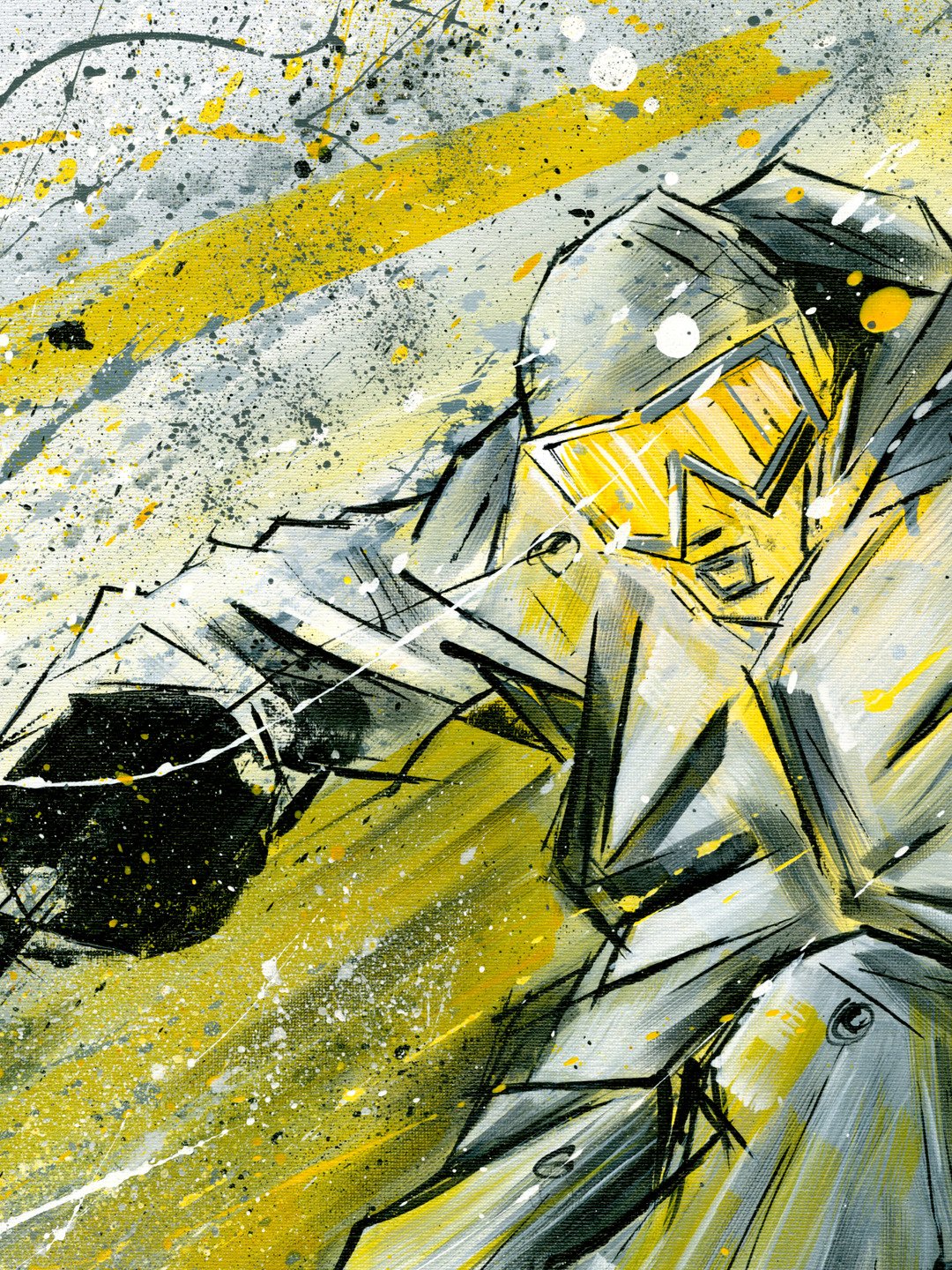 Raw Skiing (Yellow) - Original Painting product image (3)