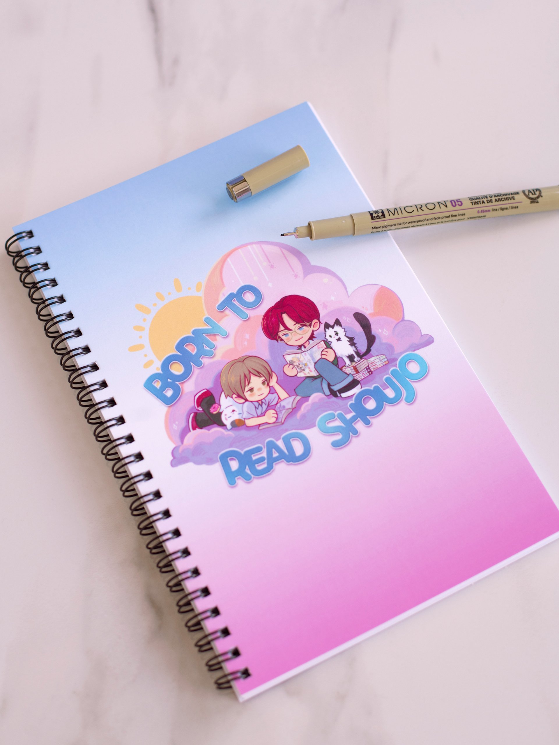 Born to Read Shoujo Notebook (Trans Flag) product image (3)