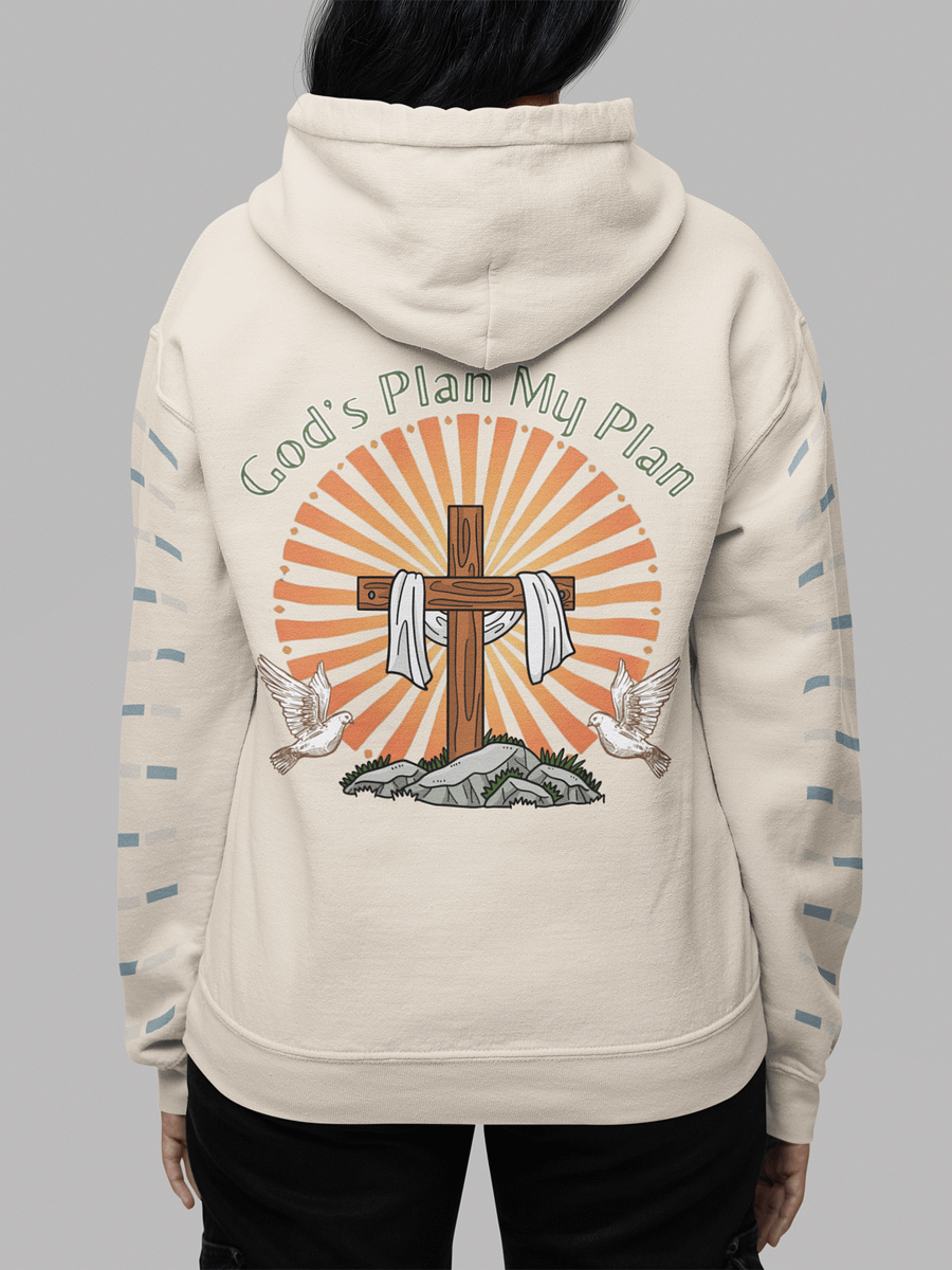 God`s Plan My Plan, Christian Gildan Hoodie - Front/Back. product image (2)