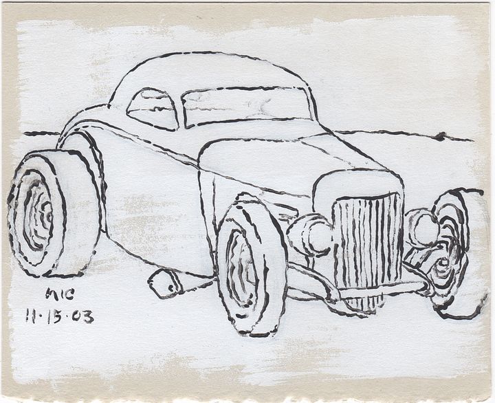 White Hotrod #4 Print product image (1)