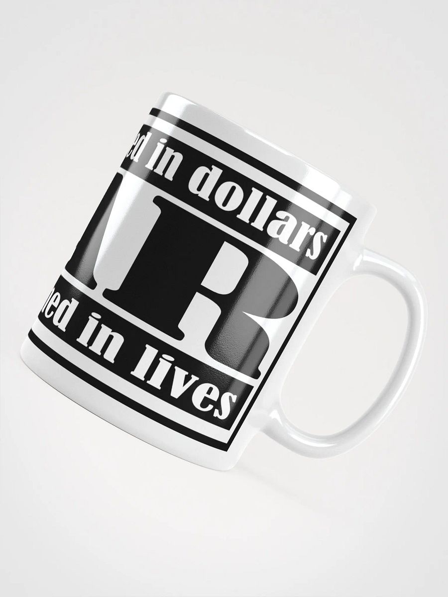 The Cost Of War - White Glossy Mug product image (4)