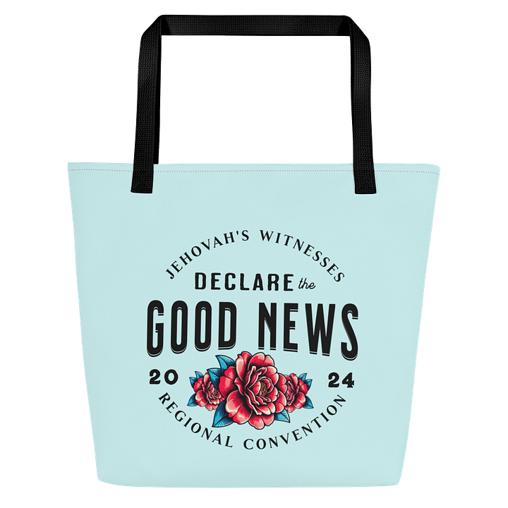 “Declare the Good News”: 2024 Jehovah’s Witnesses Regional Convention Red Roses Tote Bag product image (2)