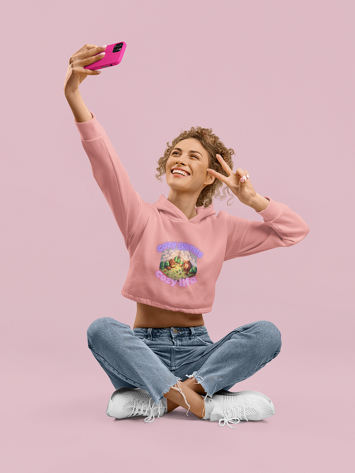 Cozy games, cozy life crop hoodie product image (16)