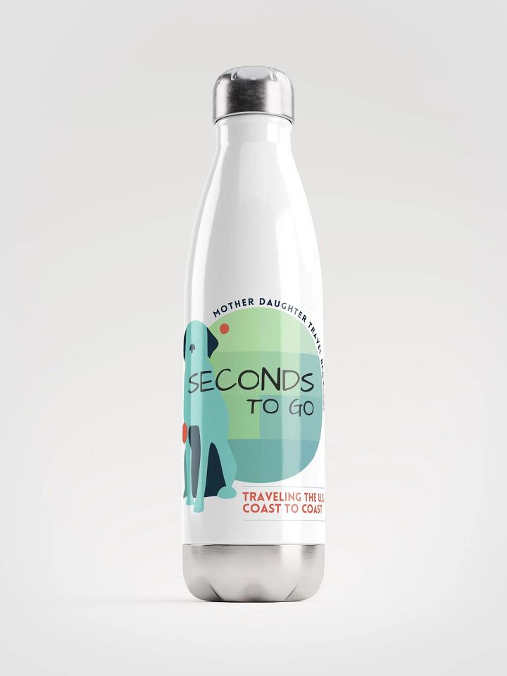 Seconds to Go Logo Signature Stainless Steel Water Bottle White product image (1)