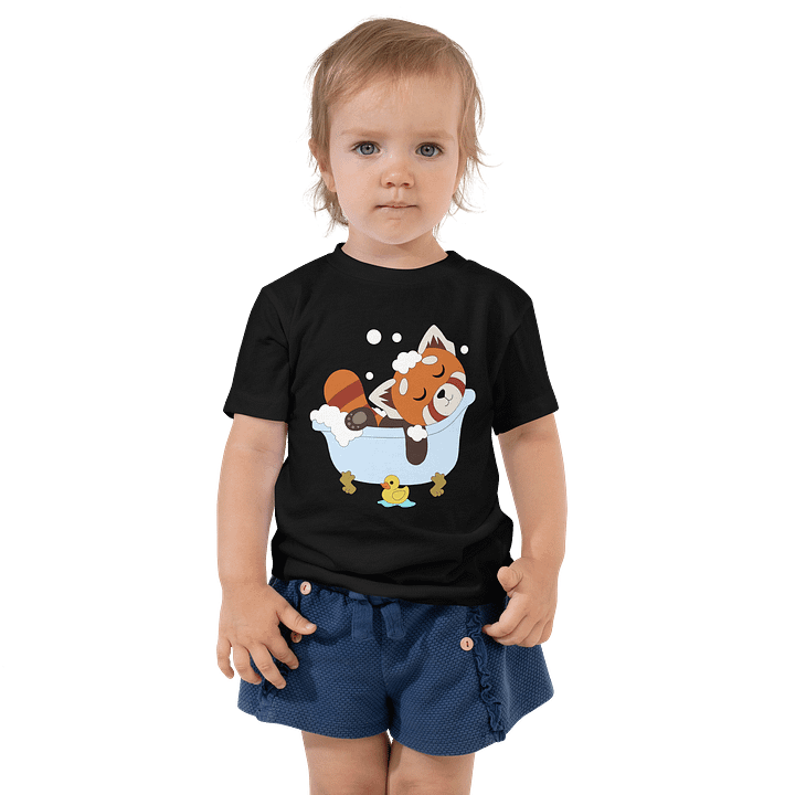 Red Panda Tub Time Toddler T-shirt product image (1)