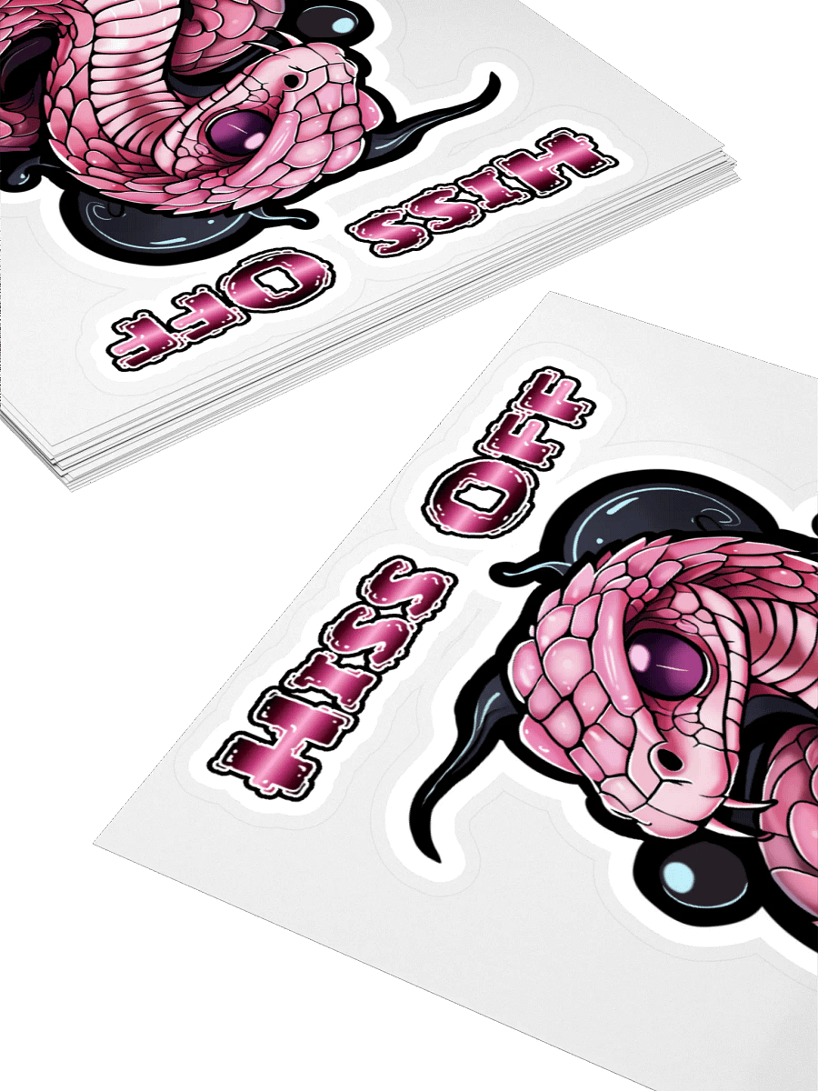 Hiss Off Kiss-Cut Stickers - With Words product image (4)