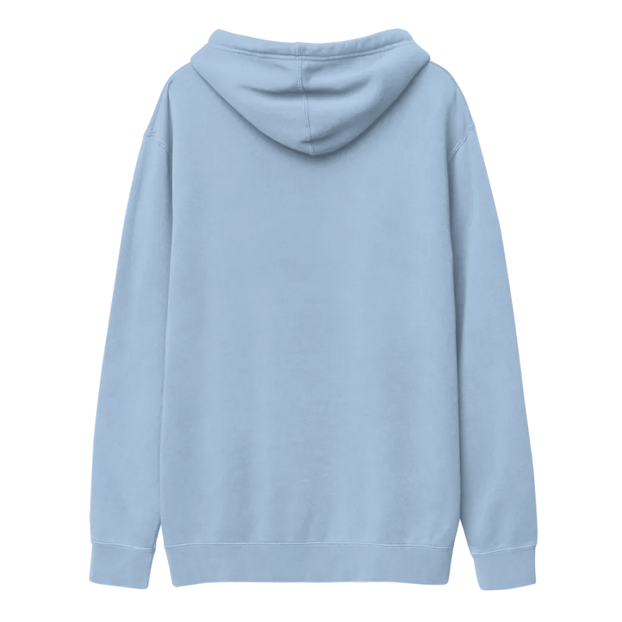 hyperverbal (L.C. navy comic sans with stars) embroidered pigment hoodie product image (11)