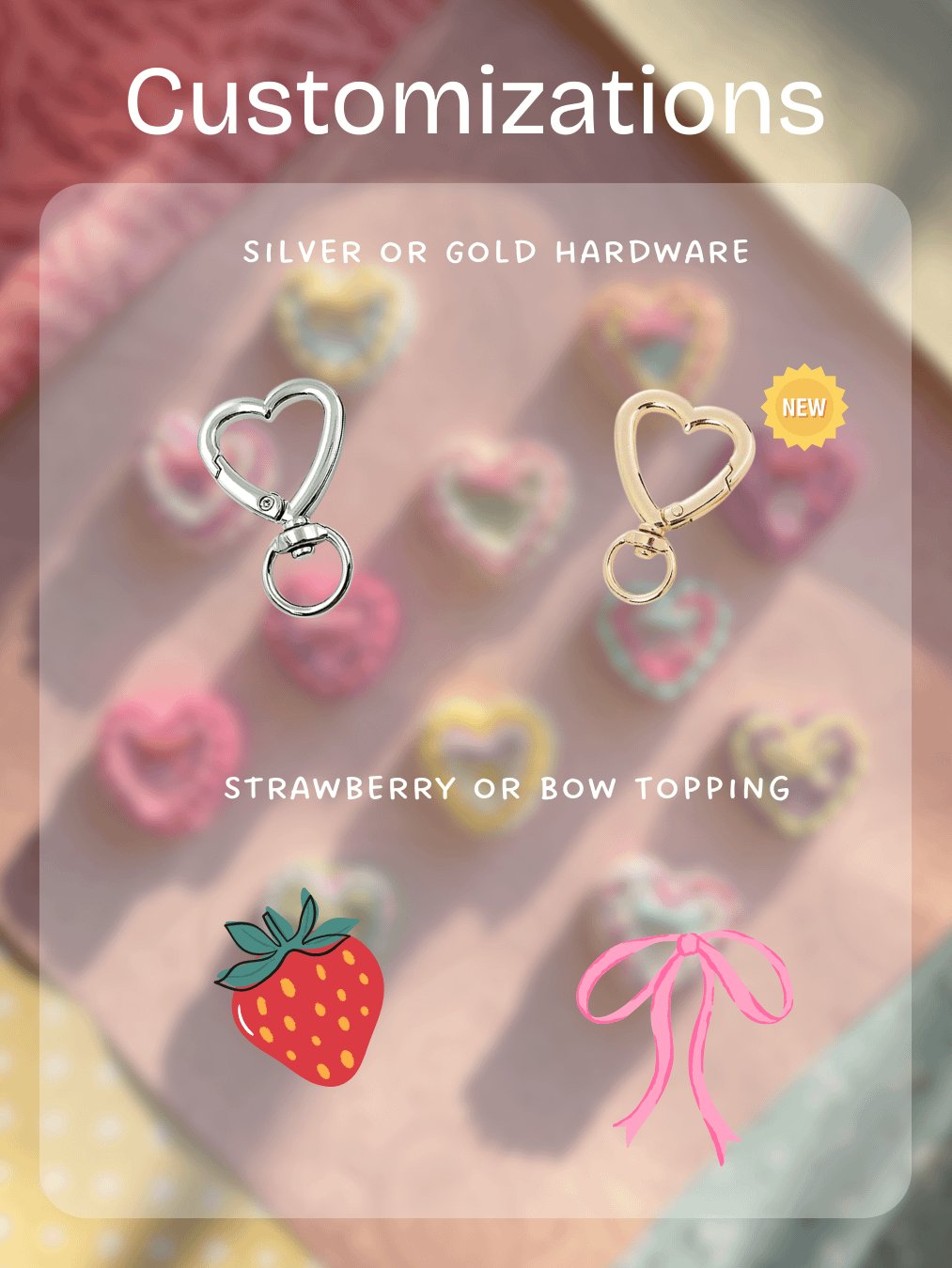 Cloudberry Crème - Coquette Heart Cake Keychain product image (2)