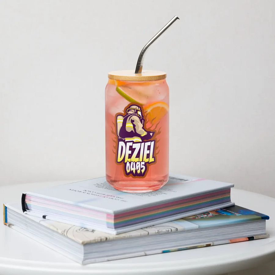 Can-Shaped Glass with Lid & Straw product image (12)