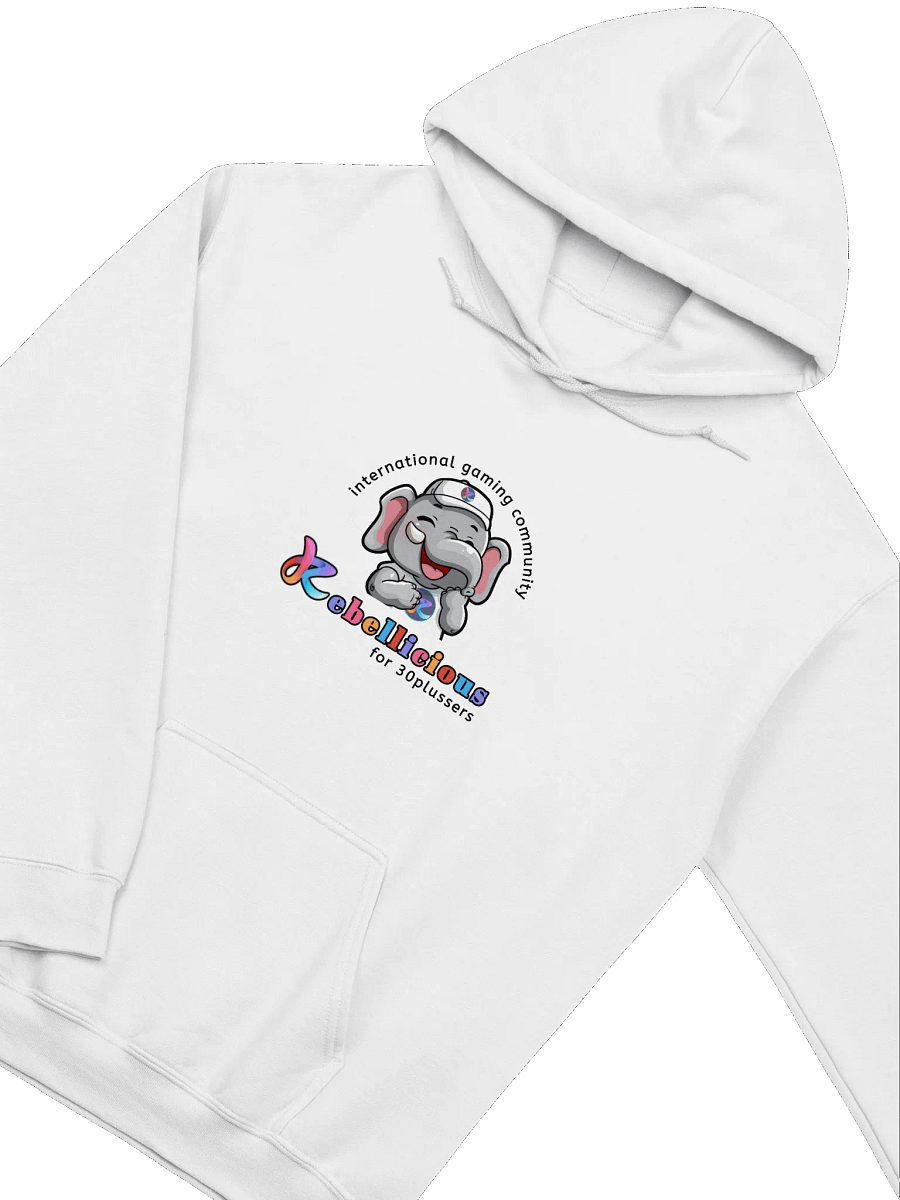 Rebellicious Laughing Rebelphant Hoodie Black Text product image (19)