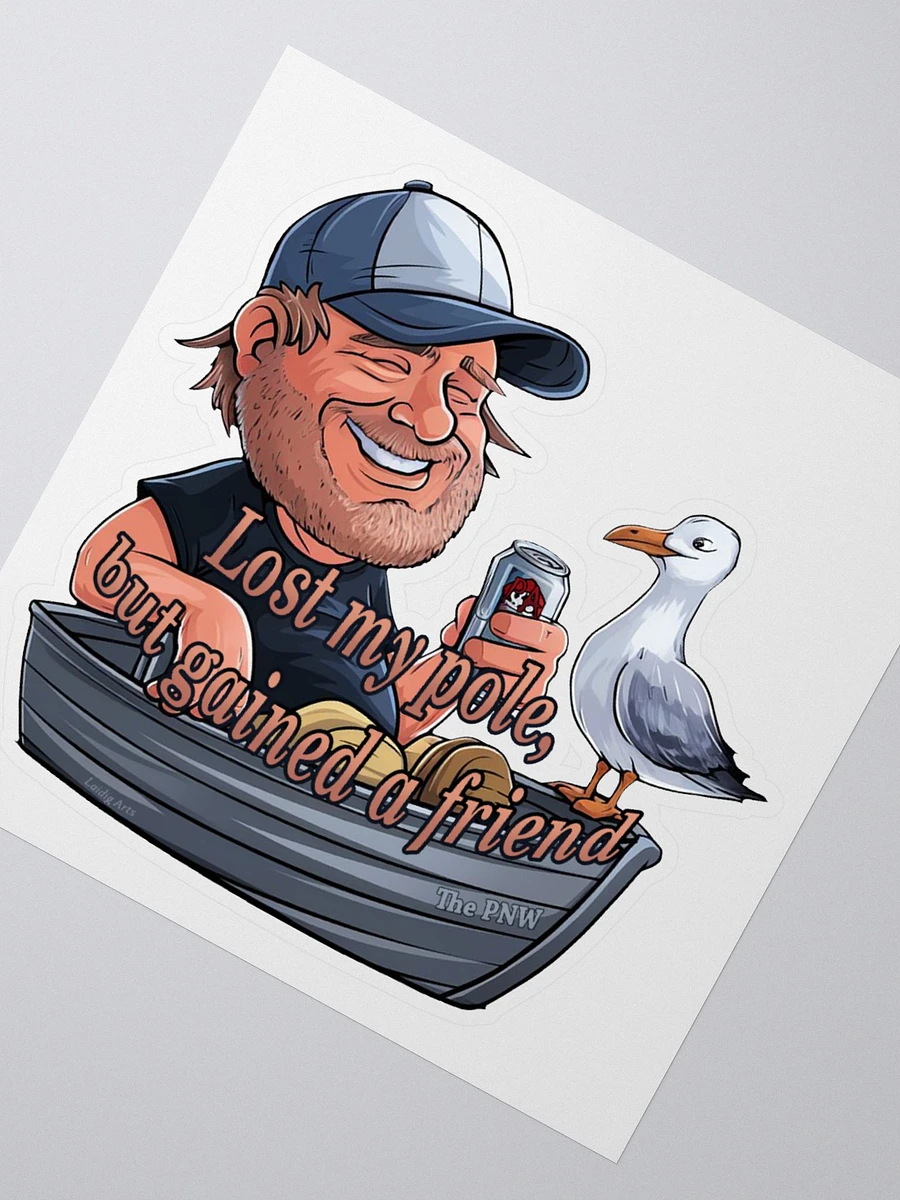 Lost my pole PNW fisherman Vinyl Sticker product image (5)