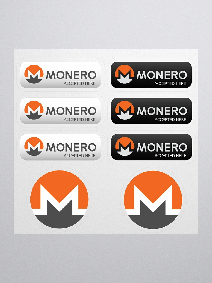 Monero Accepted Here Stickers product image (1)