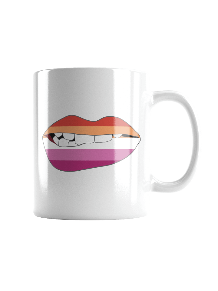 Lesbian Pride Flag Biting Lips Mug product image (1)