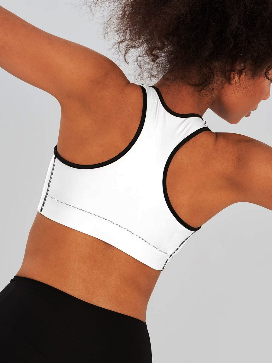Red Polka Dots on Yellow Padded Sports Bra product image (10)