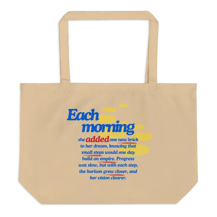 "Brick by Brick Tote" - Build Your Dreams, One Step at a Time product image (1)