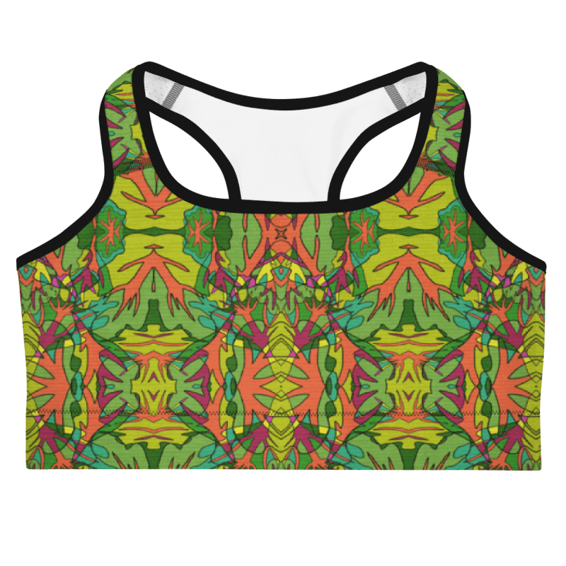 Spinach Tangle – Custom Sports Bra product image (1)