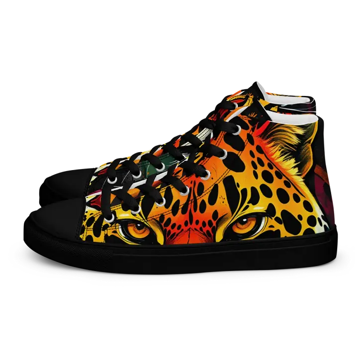 women's retro leopard canvas high tops product image (1)